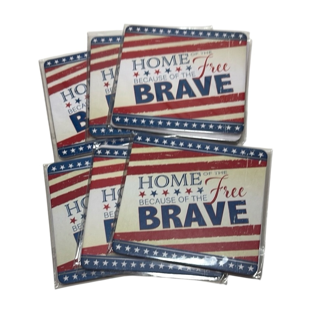 Patriotic American VFW Coasters Set of 12